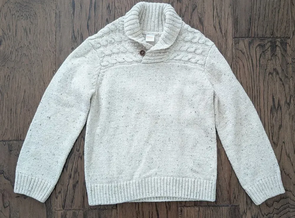 Gymboree Oat Cowl Neck Fisherman Pullover Sweater